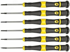 Отвертки для точных работ CrV, 6 шт., PH/SL, пластиковый кейс