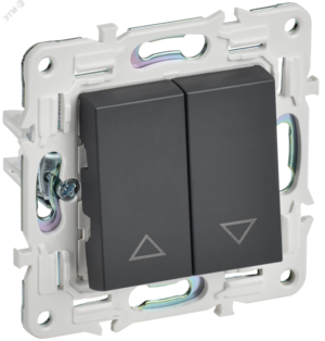 SKANDY Выключатель жалюзи 10А SK-V12T титан IEK