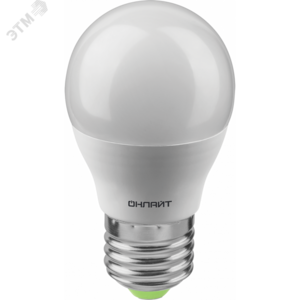 Лампа светодиодная 12вт OLL-G45-12-230-6.5K-E27-FR ОНЛАЙТ