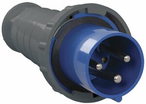 Вилка 033 2Р+РЕ 63А 220В IP54