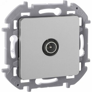 Розетка TV проходная алюминий INSPIRIA