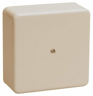 Коробка клеммная 75х75х20 слоновая кость IP20 КМ41212-02