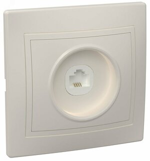 КВАРТА Розетка телефонная бежевая