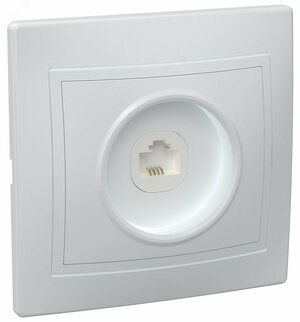 КВАРТА Розетка телефонная белая