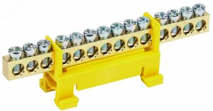 Шина PE земля на DIN-изоляторах тип Стойка ШНИ-6х9-14-С-Ж