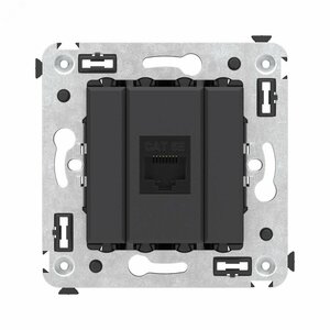 Avanti Компьютерная розетка RJ-45 без шторки в    стену кат.5е одинарная черный матовый