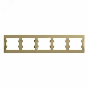 GLOSSA Рамка горизонтальная 5 постов титан