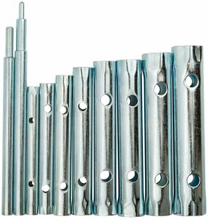 Ключи трубчатые, набор 10 шт (6-22 мм) (63722)