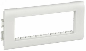 METRA Рамка и суппорт на 6 модуля для кабель-каналов с шириной крышки 75мм белый