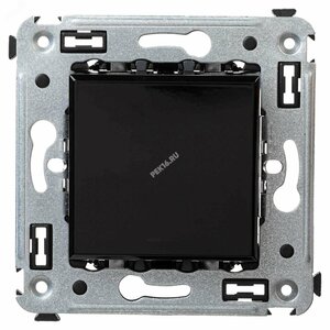 Avanti Выключатель одноклавишный в стену, Черный квадрат