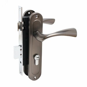 Замок врезной БУЛАТ ЗВ4-1.70.03.03 НОМОС графит  5 перф.кл. с/руч