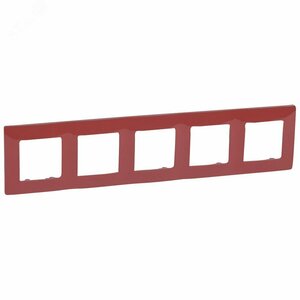 Рамка 5-местная красный ETIKA