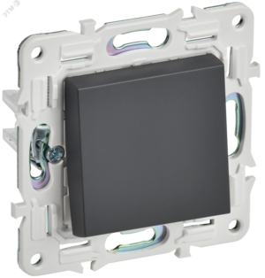 SKANDY Выключатель 1-клавишный 10А SK-V01T титан IEK