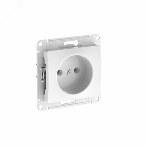 GLOSSA РОЗЕТКА без заземления, 16А, быстрозажимные клеммы, БЕЛЫЙ