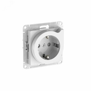 ATLASDESIGN РОЗЕТКА с заземлением со шторками с выталкивателем, 16А, быстрозажимные клеммы, БЕЛЫЙ