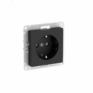 ATLASDESIGN РОЗЕТКА с заземлением со шторками, 16А, быстрозажимные клеммы, КАРБОН