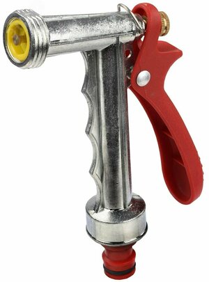 Поливочный пистолет M-mini плавная регулировка, курок сзади, металлический