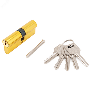 Механизм цилиндровый для врезных замков СТАНДАРТ 103/50,132/50 ключ-ключ GP золото (латунь)