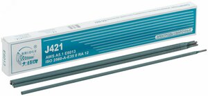 Электроды J421 для низкоуглеродистых сталей 3,2 мм х 350 мм (коробка 1 кг)