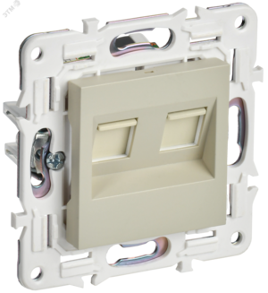SKANDY Розетка компьютерная двойная RJ45 кат.5E SK-K03B бежевый IEK