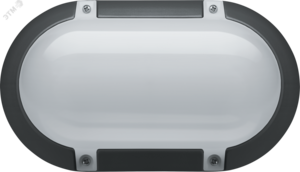 Светильник светодиодный ДБП-8w 4000K 700Лм IP65 овальный пластиковый черный