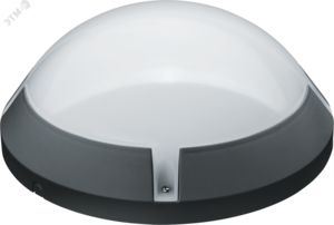 Светильник светодиодный ДБП-13w 4000K 1150Лм круглый пластиковый IP65 черный