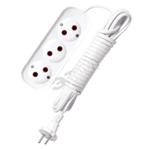 Удлинитель бытовой 3х5м без заземления 6А У6-639 ШВВП 2х0.75