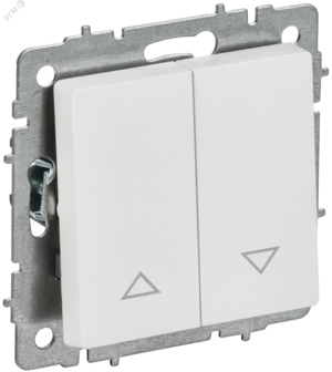 BRITE Выключатель жалюзи 10А ВС10-1-5-БрАБ арктический белый IEK