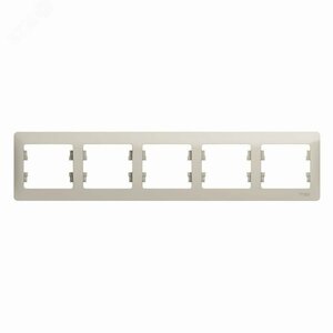 GLOSSA рамка 5-постовая горизонтальная молочный