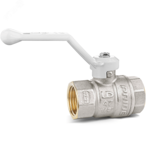 Кран шаровой 11б27п1 Ду25 Ру40 (1′) ВВ белая ручка рычаг
