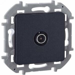 Розетка TV тип звезда антрацит INSPIRIA