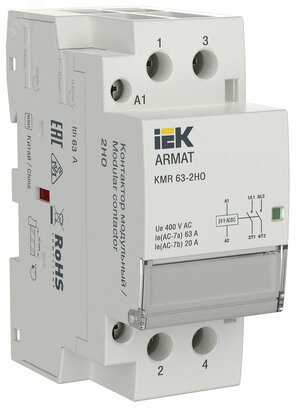 ARMAT Контактор модульный KMR 63А 24В AC/DC 2НО IEK
