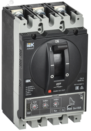 ARMAT Автоматический выключатель в литом корпусе 3P A 50кА 125А эл. станд.