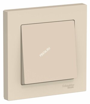 Выключатель одноклавишный ATLASDESIGN схема 1 10АХ в сборе бежевый