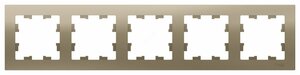 Рамка пятипостовая ATLASDESIGN универсальная шампань
