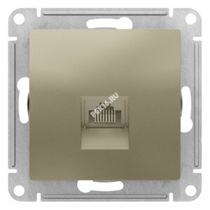 Розетка ATLASDESIGN компьютерная RJ45 механизм шампань