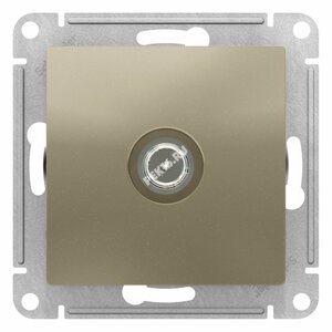 Розетка ATLASDESIGN TV проходная 4DB механизм шампань