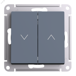 ATLASDESIGN 2-клавишный ВЫКЛЮЧАТЕЛЬ ЖАЛЮЗИ, 10А, мех., ГРИФЕЛЬ