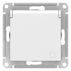 ATLASDESIGN РОЗЕТКА с заземл. со шторками с крышкой, 16А, IP20, механизм, ЛОТОС