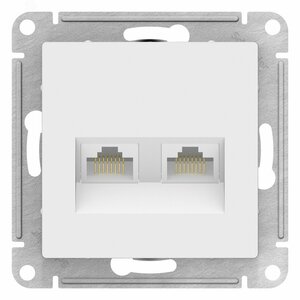 ATLASDESIGN РОЗЕТКА двойная компьютерная RJ45+RJ45, кат.5Е, механизм, ЛОТОС