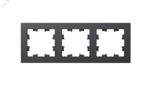 ATLASDESIGN 3-постовая РАМКА, универсальная, БАЗАЛЬТ