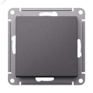 ATLASDESIGN 1-клавишный ПЕРЕКЛЮЧАТЕЛЬ, сх.6, 10АХ, механизм, БАЗАЛЬТ