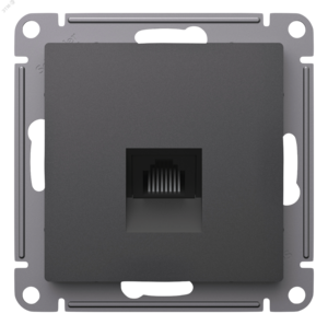 ATLASDESIGN РОЗЕТКА компьютерная RJ45, кат. 5Е, механизм, БАЗАЛЬТ