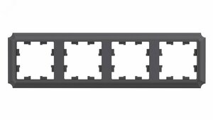 ATLASDESIGN ANTIQUE 4-постовая рамка, универсальная, БАЗАЛЬТ