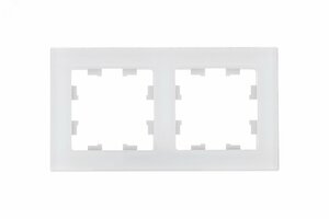 ATLASDESIGN NATURE 2-постовая РАМКА, НАТУРАЛЬНОЕ СТЕКЛО, БЕЛЫЙ