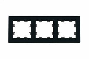 ATLASDESIGN NATURE 3-постовая РАМКА, НАТУРАЛЬНОЕ СТЕКЛО, ЧЕРНЫЙ