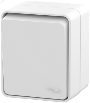 AtlasDesign PROFI IP54 О/У 1-клавишный кнопочный ВЫКЛЮЧАТЕЛЬ 10 АХ, БЕЛЫЙ