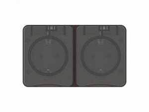 AtlasDesign PROFI IP54 О/У РОЗЕТКА двойная с з/к со шторками 16А, КОРИЧНЕВЫЙ