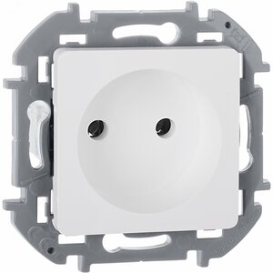 Розетка 1-местная без заземления без защитных шторок 16А белый INSPIRIA