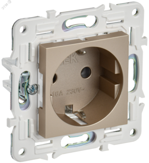 SKANDY Розетка с заземлением без защитных шторок 16А SK-R05Sh шампань IEK
